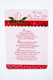 Missing My Dear Wife Grave Card Christmas Decorations Memorial Remembrance Card - hanrattycraftsgifts.co.uk