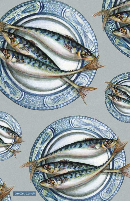 Caroline cleave PLATED MACKEREL TEA TOWEL
