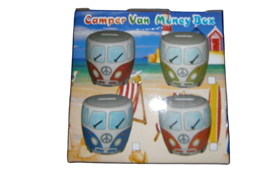 camper van money box (choice of four colours) one supplied - hanrattycraftsgifts.co.uk