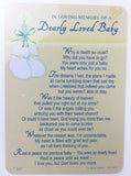 Grave Card - In Loving Memory Of A Dearly Loved Baby - XY35035 - Loss Of Child / Sympathy - hanrattycraftsgifts.co.uk