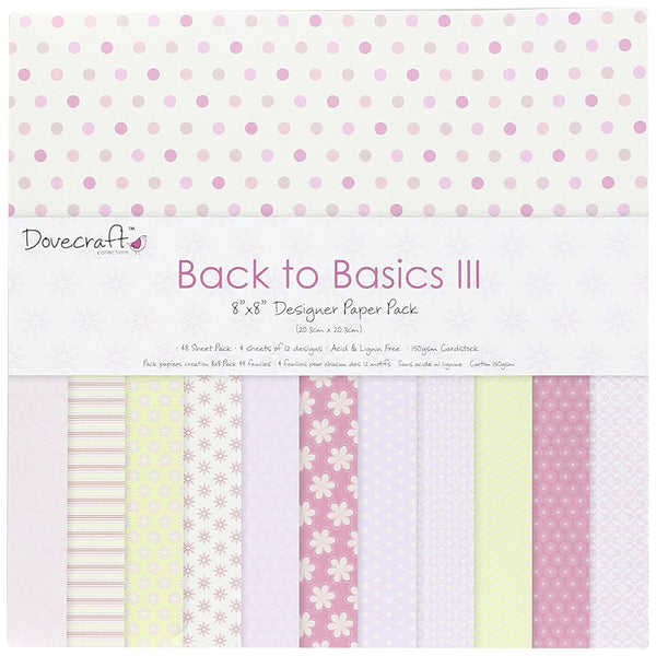 Dovecraft Paper Pack Basics Iii - hanrattycraftsgifts.co.uk