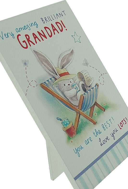 Bebunni Close To Your Heart For The Best "Grandad" Free Standing Plaque - hanrattycraftsgifts.co.uk