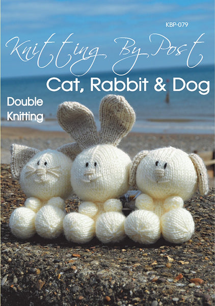 Knitting Pattern Rabbit, Cat and Dog - hanrattycraftsgifts.co.uk