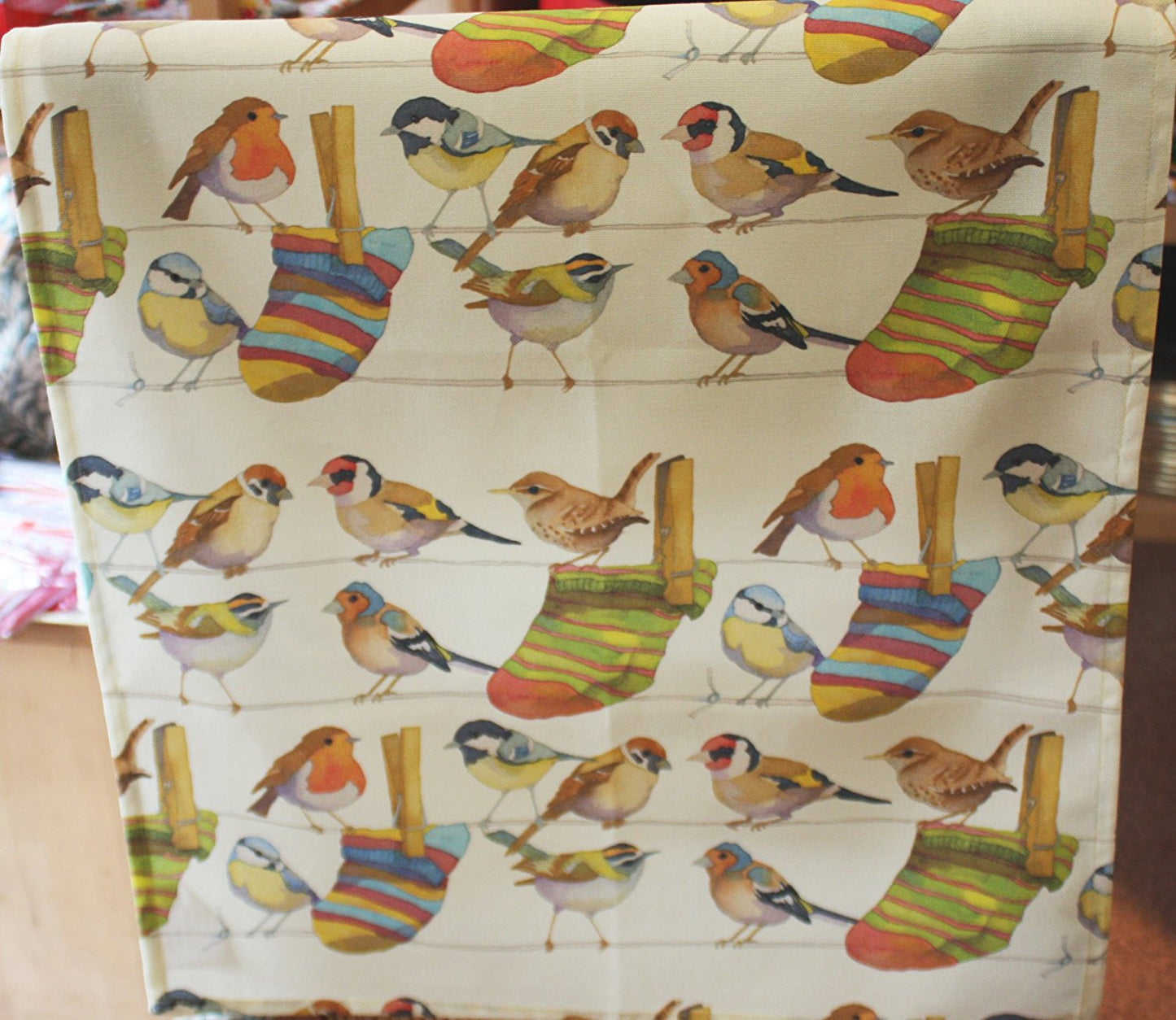 Emma Ball Garden Birds cotton Tea Towel - hanrattycraftsgifts.co.uk