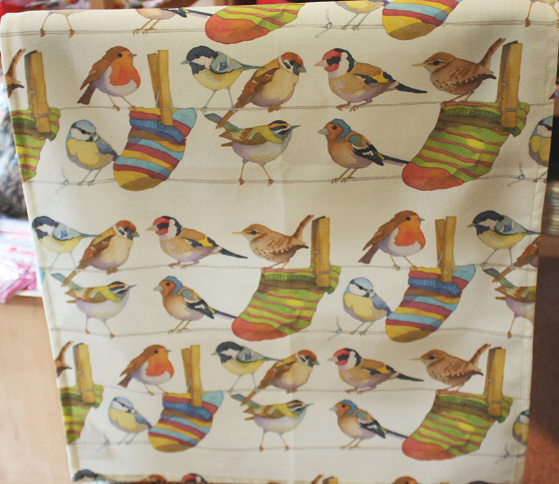 Emma Ball Garden Birds cotton Tea Towel - hanrattycraftsgifts.co.uk