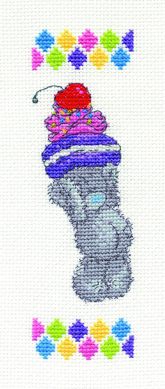 DMC "Me to You Tatty Teddy - Sweet Treat Bookmark" Cross Stitch Kit, Multi-Colour - hanrattycraftsgifts.co.uk