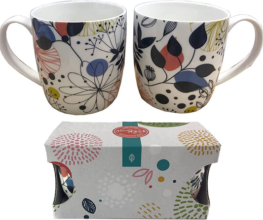 Autumn Falls & Wisewood Set of 2 Pick of the Bunch Porcelain Mugs