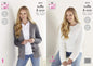 King Cole Women's Easy Knit Jacket and SweaterPattern inTruffle and Merino Blend