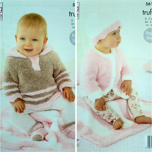King Cole Knitting Pattern Babies Cardigan Hoodie Hat Socks and Blanket