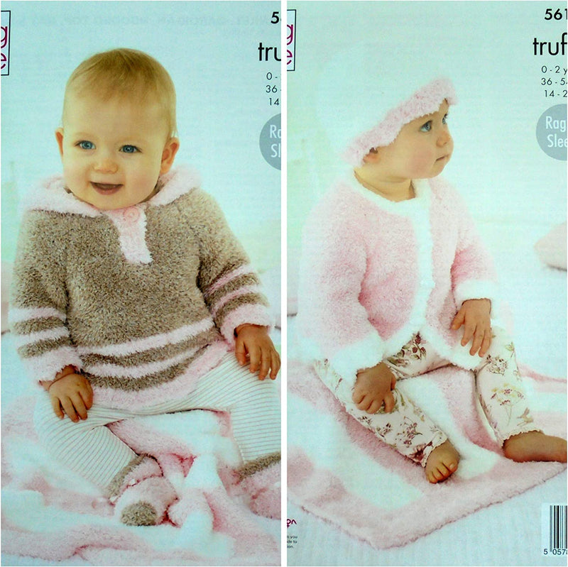 King Cole Knitting Pattern Babies Cardigan Hoodie Hat Socks and Blanket