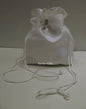 White Matt Satin Wedding Bridal Bag - White Matt Satin Holy Communion Dolly Bag. - hanrattycraftsgifts.co.uk