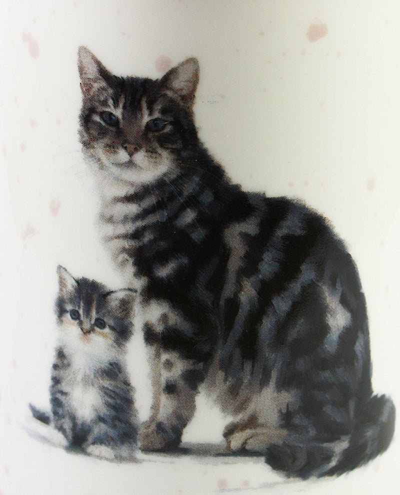Macneil Cat and Kitten Fine China Mug (Tabby) - hanrattycraftsgifts.co.uk