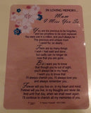 Mum Graveside Memory Card. In Loving Memory Mum I Miss you So. Mum Mother's Day Graveside Memory Card - hanrattycraftsgifts.co.uk