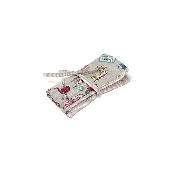 HobbyGift MR4703F/120 |Crochet Hook Roll Tie Case Filled Notions - hanrattycraftsgifts.co.uk