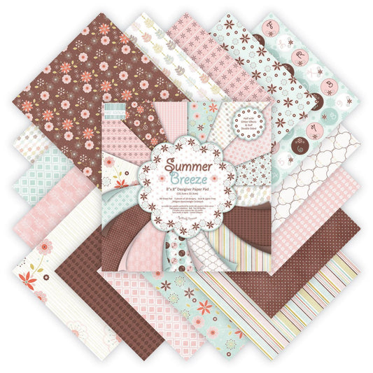 summer breeze 8x8 designer pad - hanrattycraftsgifts.co.uk
