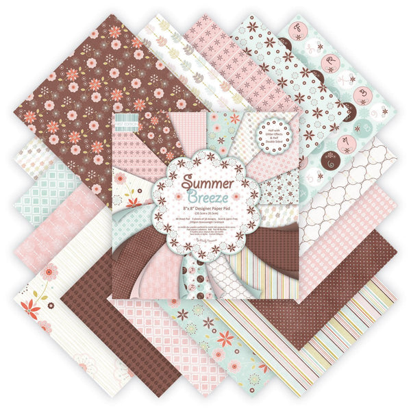 summer breeze 8x8 designer pad - hanrattycraftsgifts.co.uk