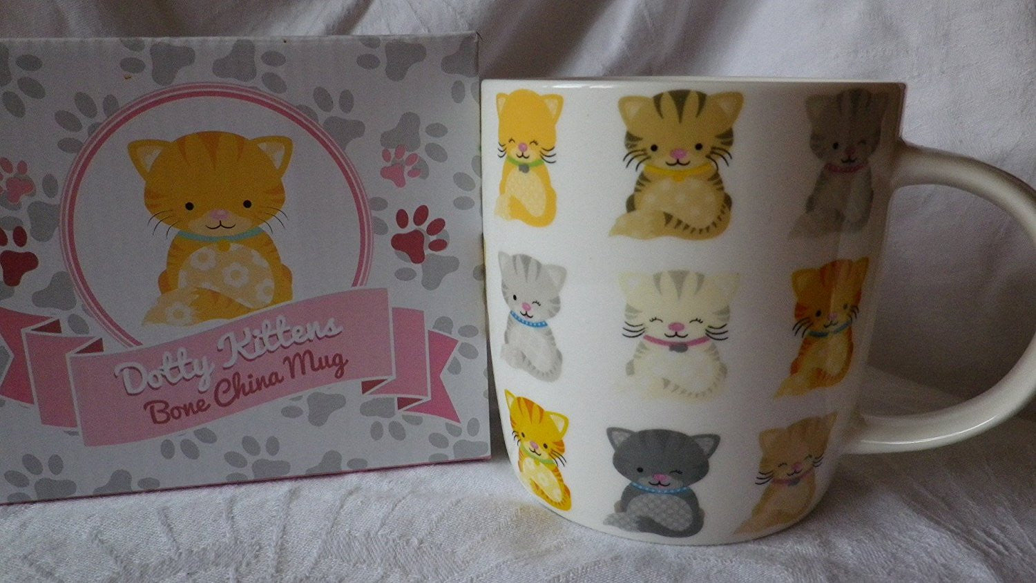 Cute Kittens Design Bone China Mug - hanrattycraftsgifts.co.uk