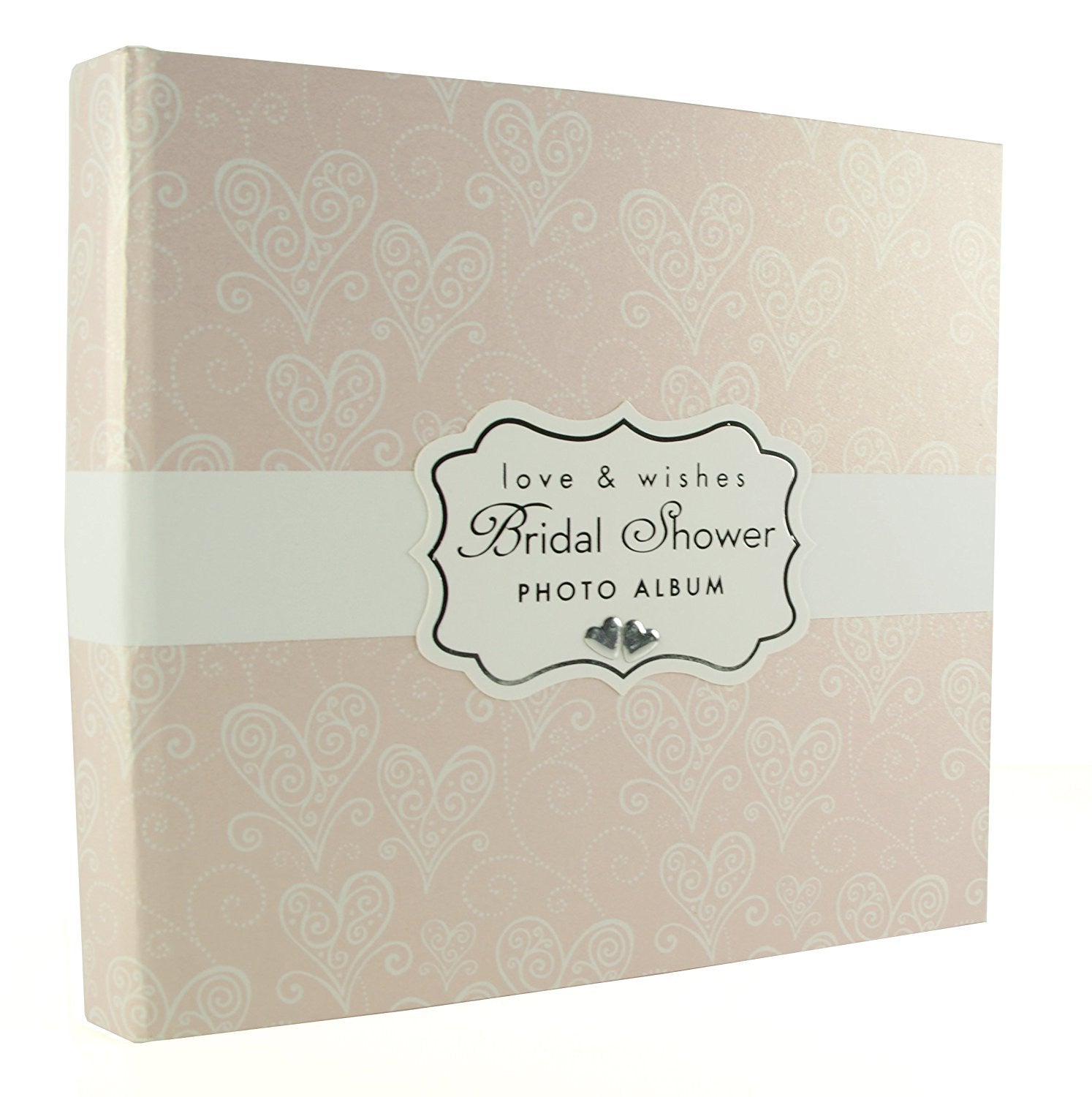 Love & Cherish Pearlised Paperwrap Bridal Shower Photo Album Wedding Gift - hanrattycraftsgifts.co.uk