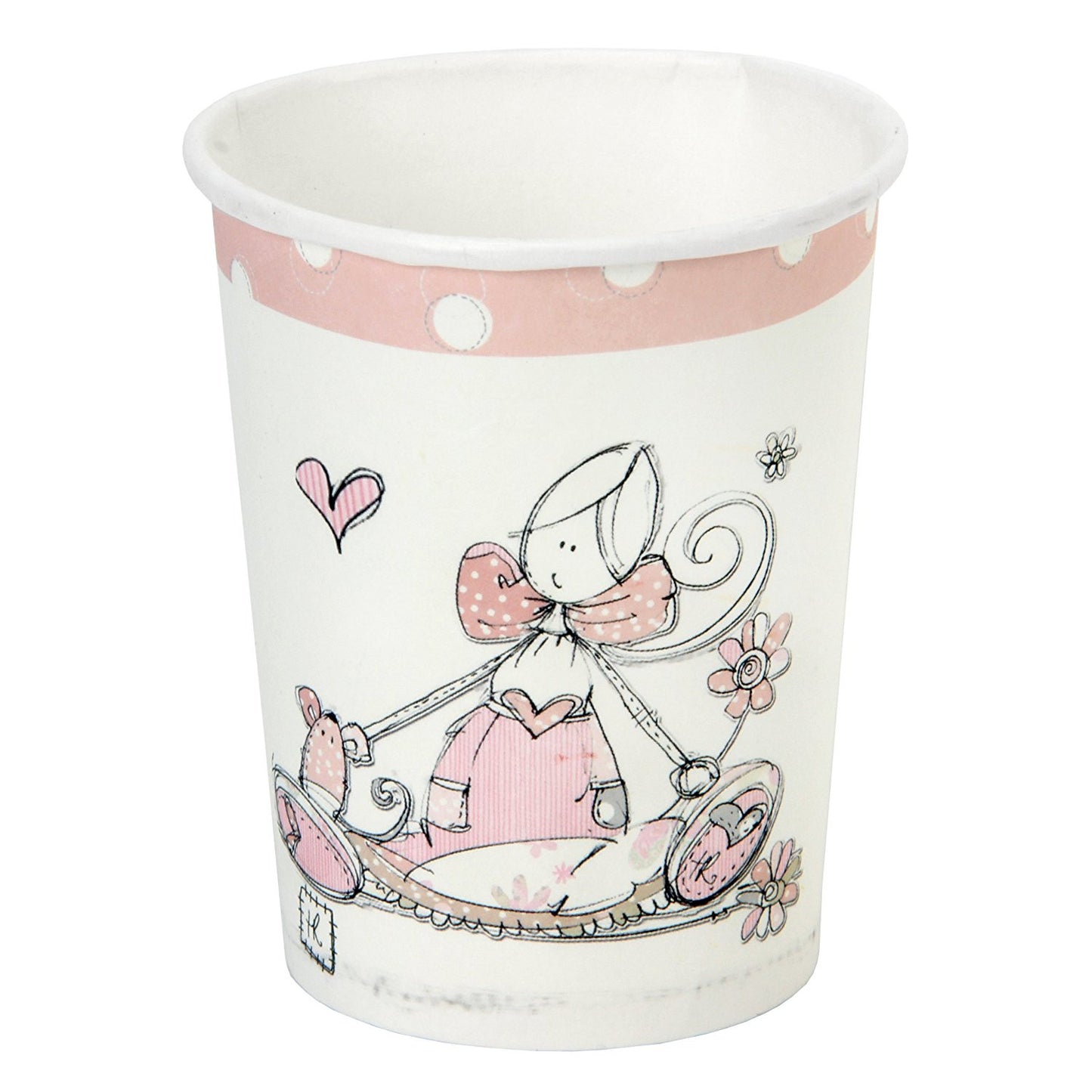 Tracey Russell Polka Dot Coll Partyware Pack of 8 Cups - Girl - hanrattycraftsgifts.co.uk