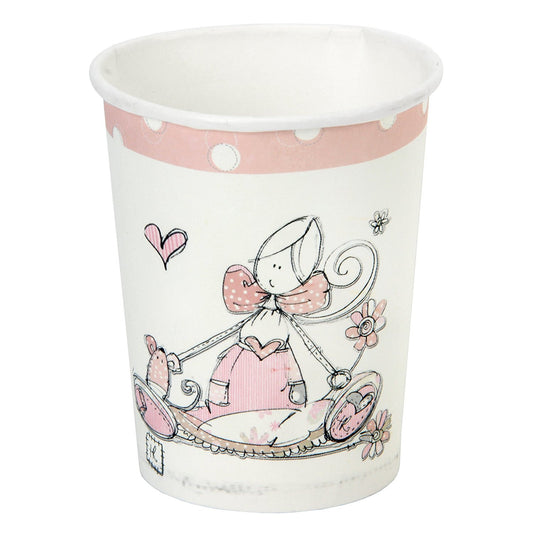 Tracey Russell Polka Dot Coll Partyware Pack of 8 Cups - Girl - hanrattycraftsgifts.co.uk