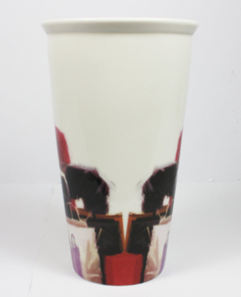 [LP32741] On Sale, Reduced to Clear - 'A Girl's Life' Double Walled Insulation With Silicon Travel Mug, Shopping, Bags etc Design, Make a Great Gift for Mum, Sister, Aunty, Niece, Gran, Keeps Drinks Hot, Ideal For Use On The Move, 6.5 inches/17cm in - hanrattycraftsgifts.co.uk