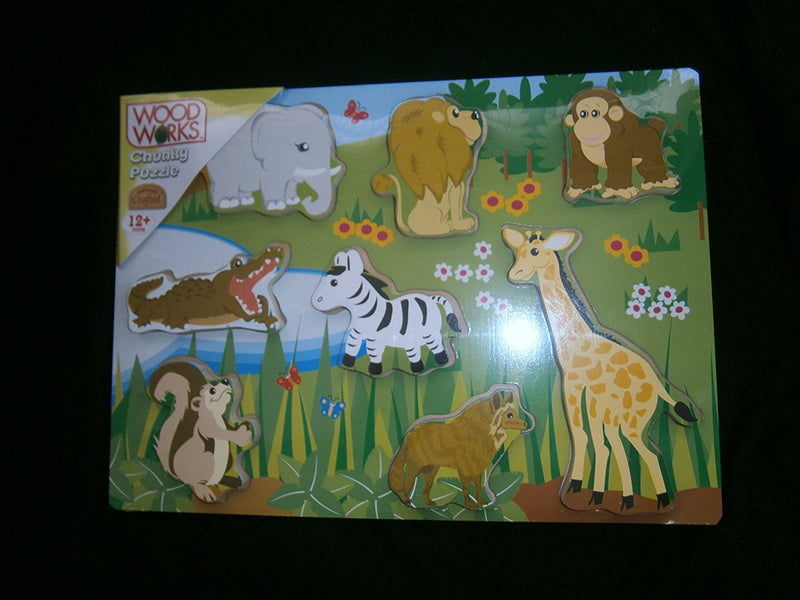 woodworks chunky puzzle 12 months + choice two one supplied at random - hanrattycraftsgifts.co.uk