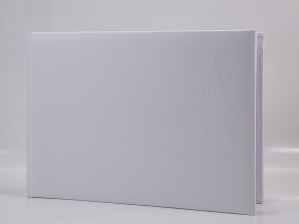 CLUB GREEN Guest Book In PVC Box, White, 245 x 170 mm - hanrattycraftsgifts.co.uk