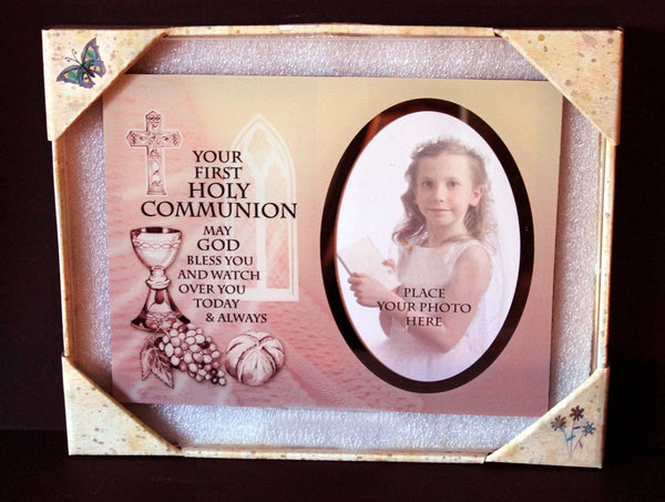 Inspirational Glass Poem Photo Frame Her First Holy Communion Gift Keepsake Present to Treasure Forever! - hanrattycraftsgifts.co.uk