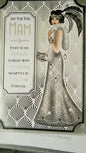 art deco just for you mam birthday card