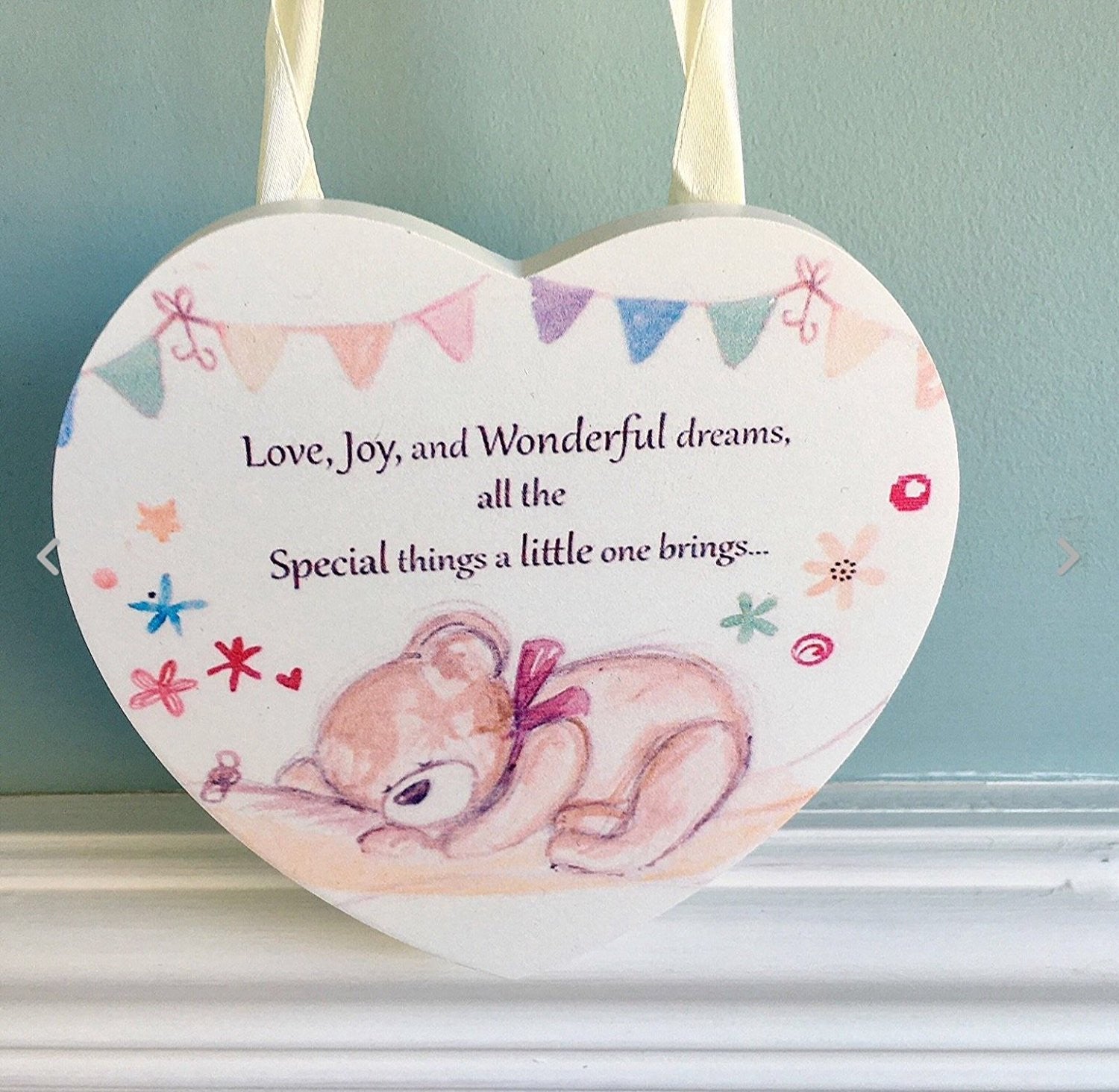 Little Bear Hugs Hanging Plaque - hanrattycraftsgifts.co.uk