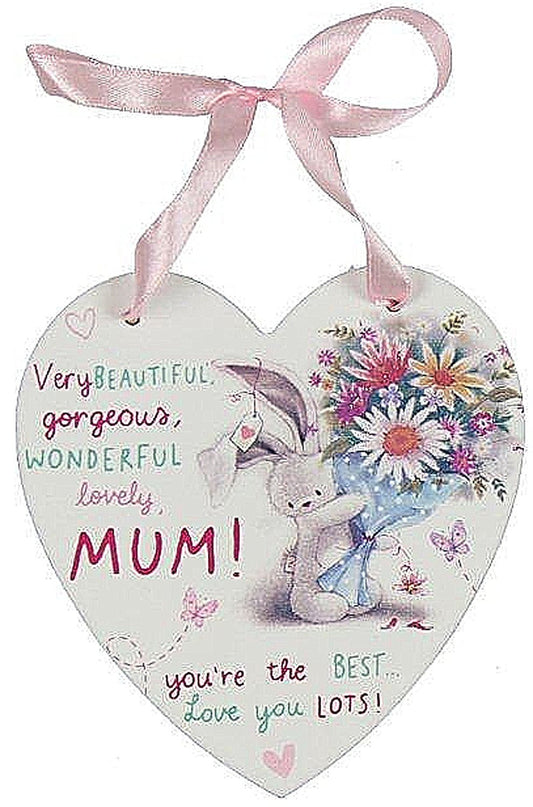Bebunni Mothers Day Gift - Birthday Gift - Or Just Because.....Hanging Heart Plaque - hanrattycraftsgifts.co.uk