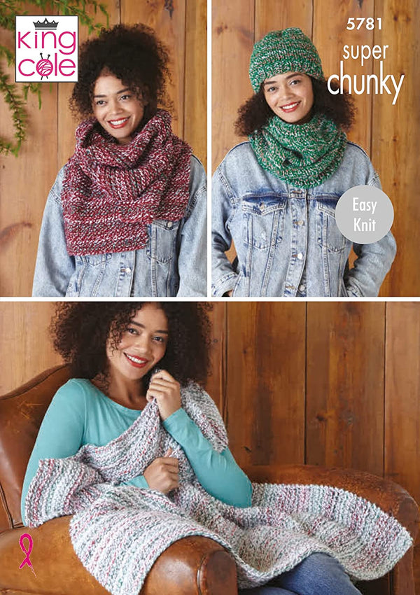 King Cole 5781 - Pattern for scarf and hat
