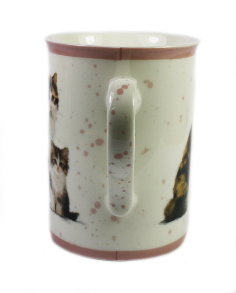 Macneil Cat and Kitten Fine China Mug (Tortoiseshell) - hanrattycraftsgifts.co.uk