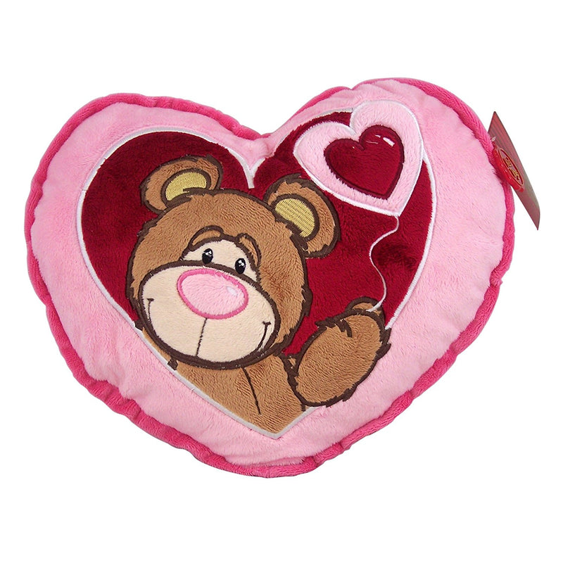 Keel Toys Love Me Bear Heart Cushion - hanrattycraftsgifts.co.uk