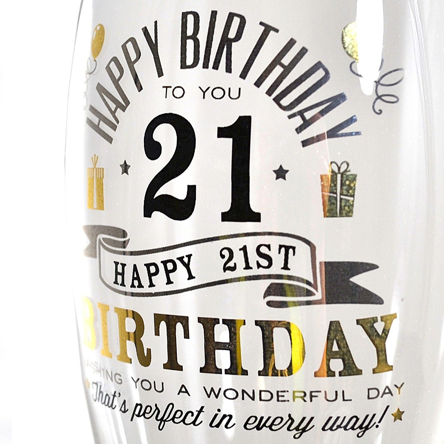 Signography 21st Birthday Pint Glass (G32321) - hanrattycraftsgifts.co.uk