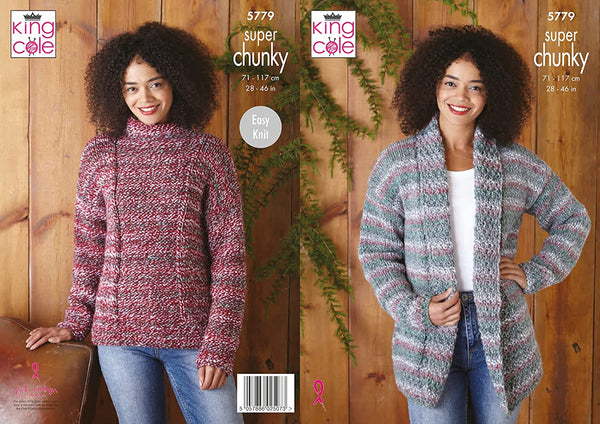 King Cole 5779 - Super chunky knitting sweater and jacket