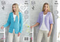 King Cole 4481 Knitting Pattern Ladies Cardigan and Bolero in Bamboo Cotton 4ply - hanrattycraftsgifts.co.uk