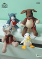 King Cole Knitting Pattern DK & Aran Yarn - TOY COLLECTION 3000