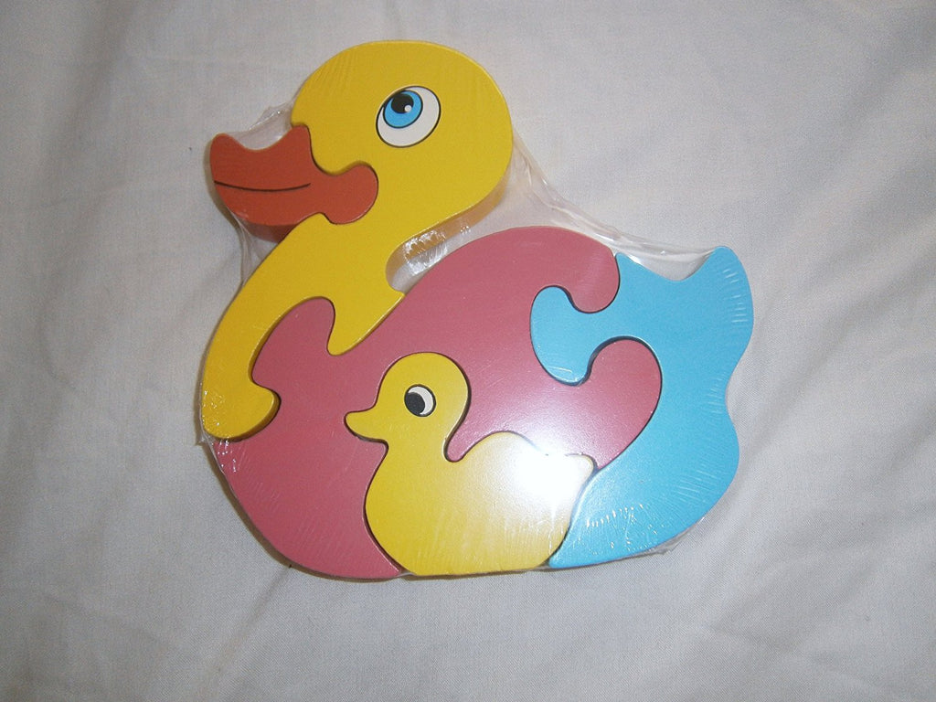 Under 3's Toys : Large Duck wooden Puzzle - hanrattycraftsgifts.co.uk