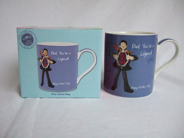 Dad You're a Legend Happy Father's Day mug - hanrattycraftsgifts.co.uk