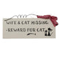 Small Wooden Sign Decoration with Red Gingham Ribbon and Wire - hanrattycraftsgifts.co.uk