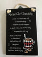 Wooden Shabby Chic Sign Recipe For Friendship Plaque 24cm x 16cm - hanrattycraftsgifts.co.uk