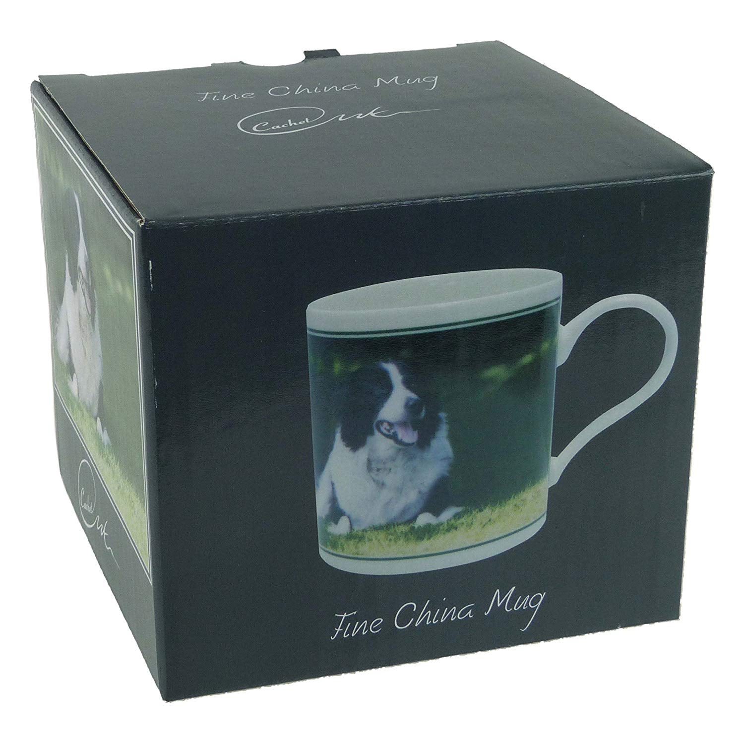 Fine China Collie MUG/CUP by Cachet Farmyard Collection Sheep Dog Gift Boxed - hanrattycraftsgifts.co.uk
