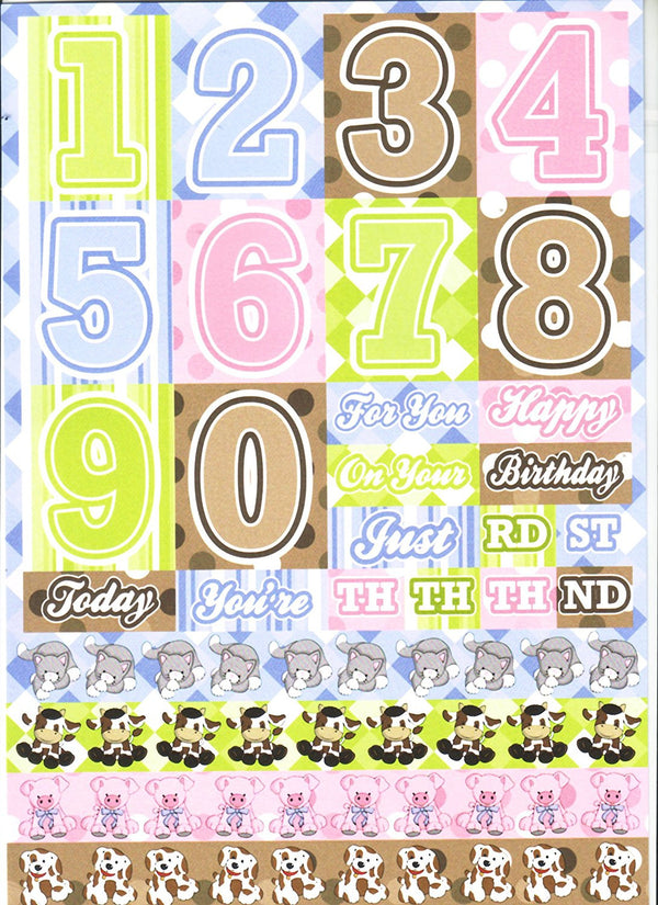 Decoupage Farmyard Words & Numbers Cut and Create - hanrattycraftsgifts.co.uk