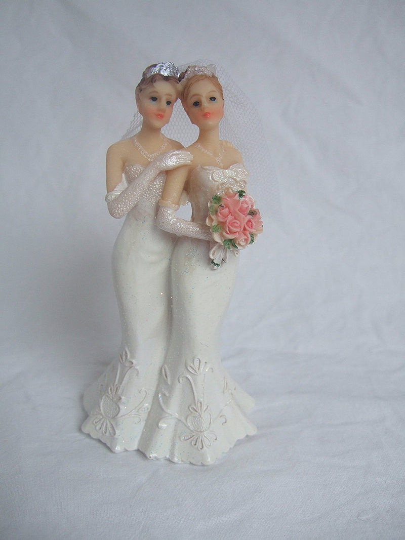 CLUB GREEN Resin Same Sex Female Couple Dress, White - hanrattycraftsgifts.co.uk