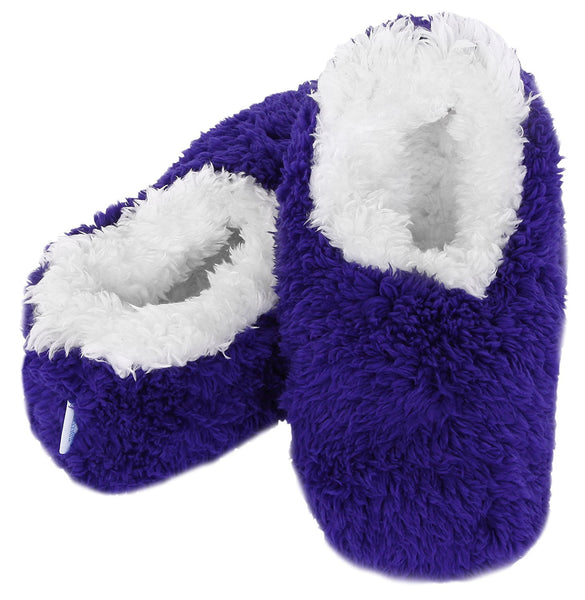 Snoozies | Ladies OMG Colour Slippers | Non Slip | Fluffy Warm Indoor Soft Slipper Socks (Small | UK 3-4, Purple) - hanrattycraftsgifts.co.uk