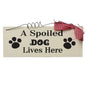 Small Wooden Sign Decoration with Red Gingham Ribbon and Wire - hanrattycraftsgifts.co.uk