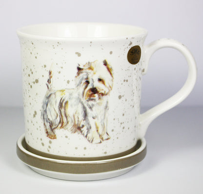 West Highland Terrier Fine China Mug and Coaster Set by Lesser & Pavey - hanrattycraftsgifts.co.uk
