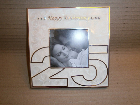 25th anniversary photo frame silverplated - hanrattycraftsgifts.co.uk