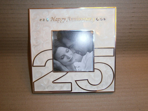 25th anniversary photo frame silverplated - hanrattycraftsgifts.co.uk